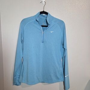 Nike Teal Long Sleeve Quarter-Zip Top